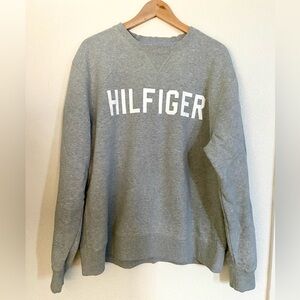 Mens Tommy Hilfiger “Hilfiger” logo crewneck sweatshirt
